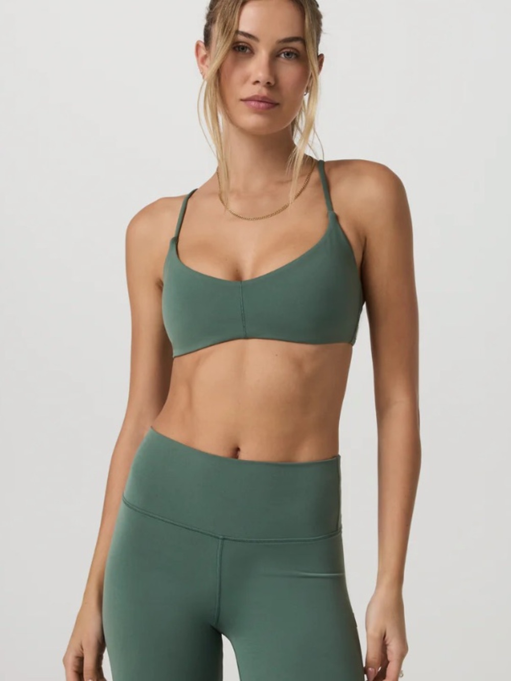 Vuori Dark Green Strappy Sports Bra - Picture 4 of 5